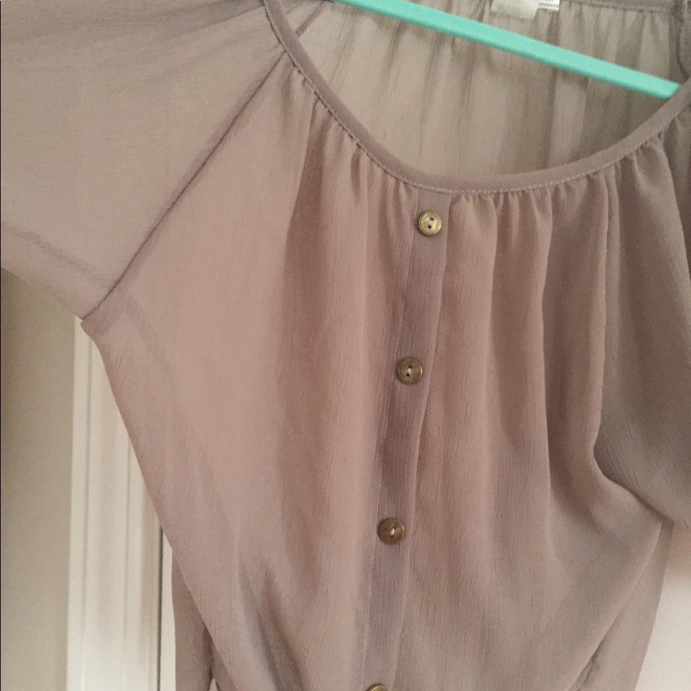 Cute transparent top with tie