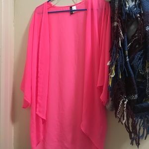 Neon pink shawl
