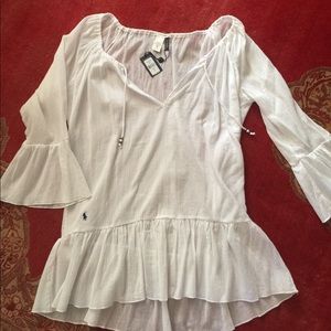 NWT Beautiful Ralph Lauren Polo white tunic