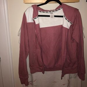 PINK zipper up sweater