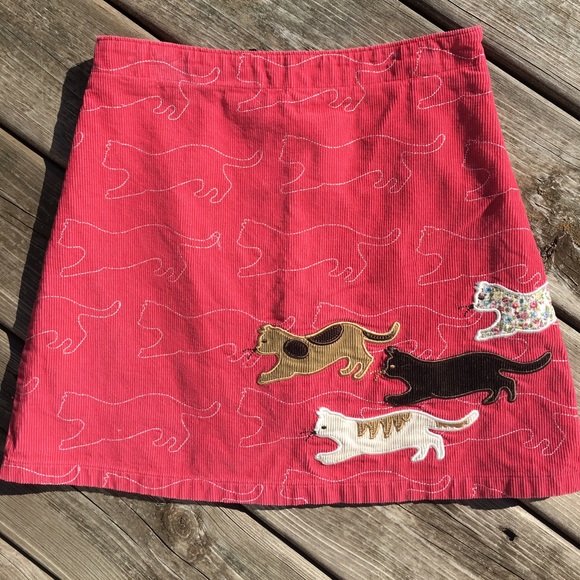 Lands' End Other - 🎀HP 🎀 Lands' End cat embroidered corduroy skirt