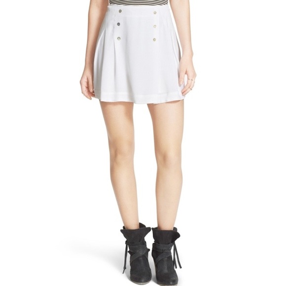Free People Dresses & Skirts - NWT Free People white sailor pleated mini skirt 8
