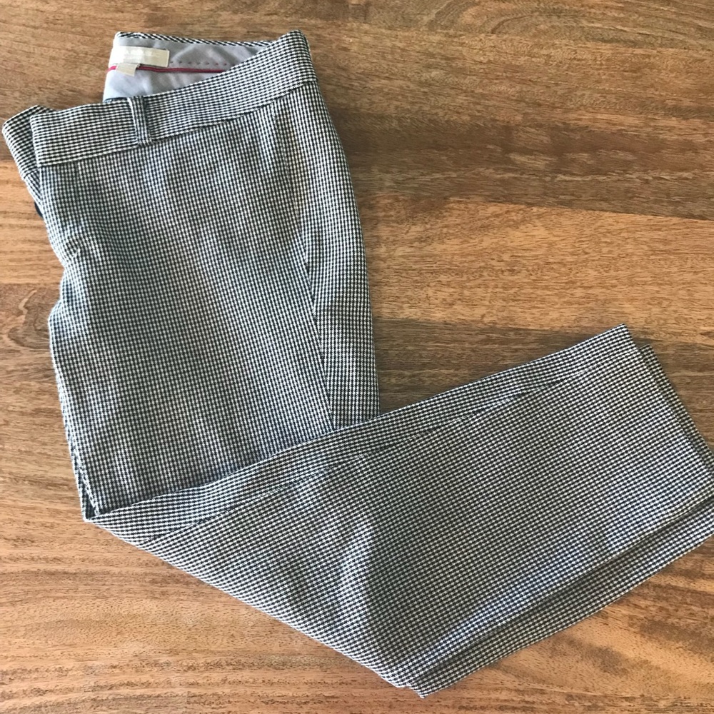 Banana Republic Sloan Houndstooth cropped pants