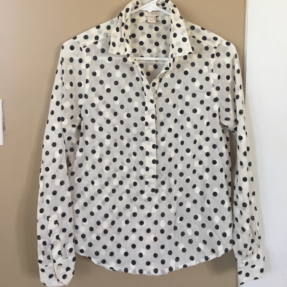 J.Crew polka dot perfect shirt