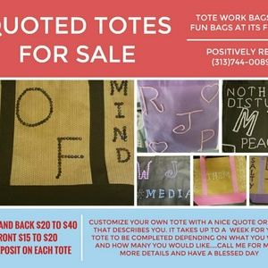 Quoted tote bags