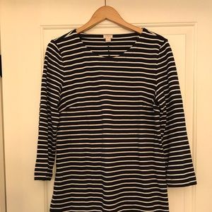 Jcrew striped shift dress