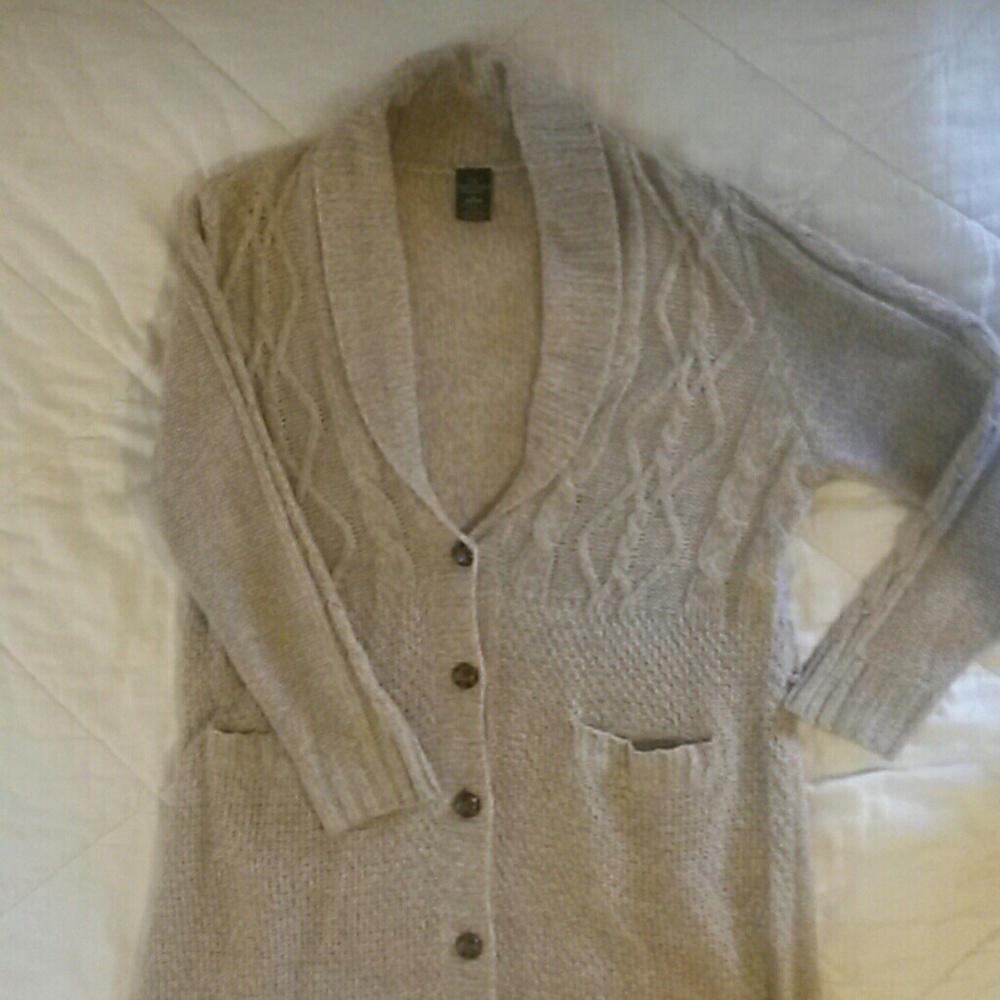 Loose Knit Cardigan Sweater
