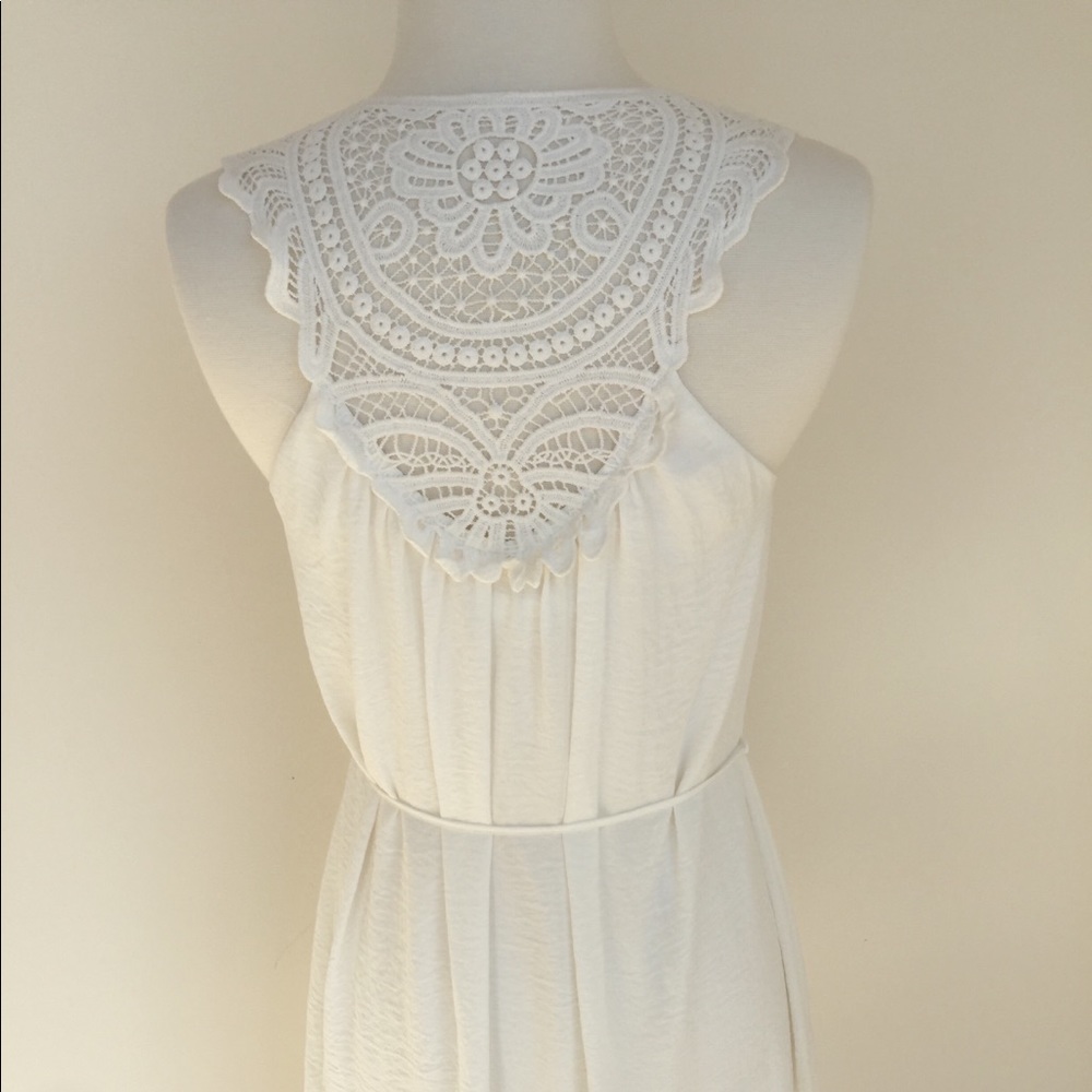 Ivory Crochet-Back Dress