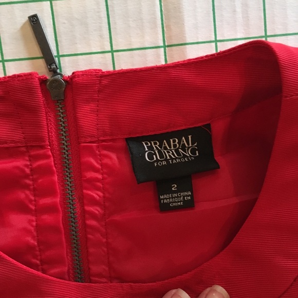 Prabal Gurug Red Skater Dress Size 2 - Picture 4 of 7