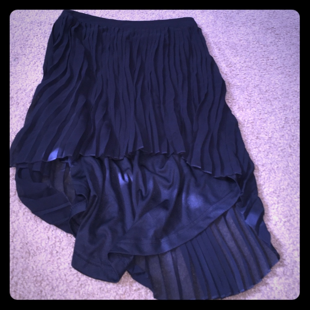 Black ruffle skirt