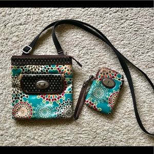 Fossil cross body key-per bag