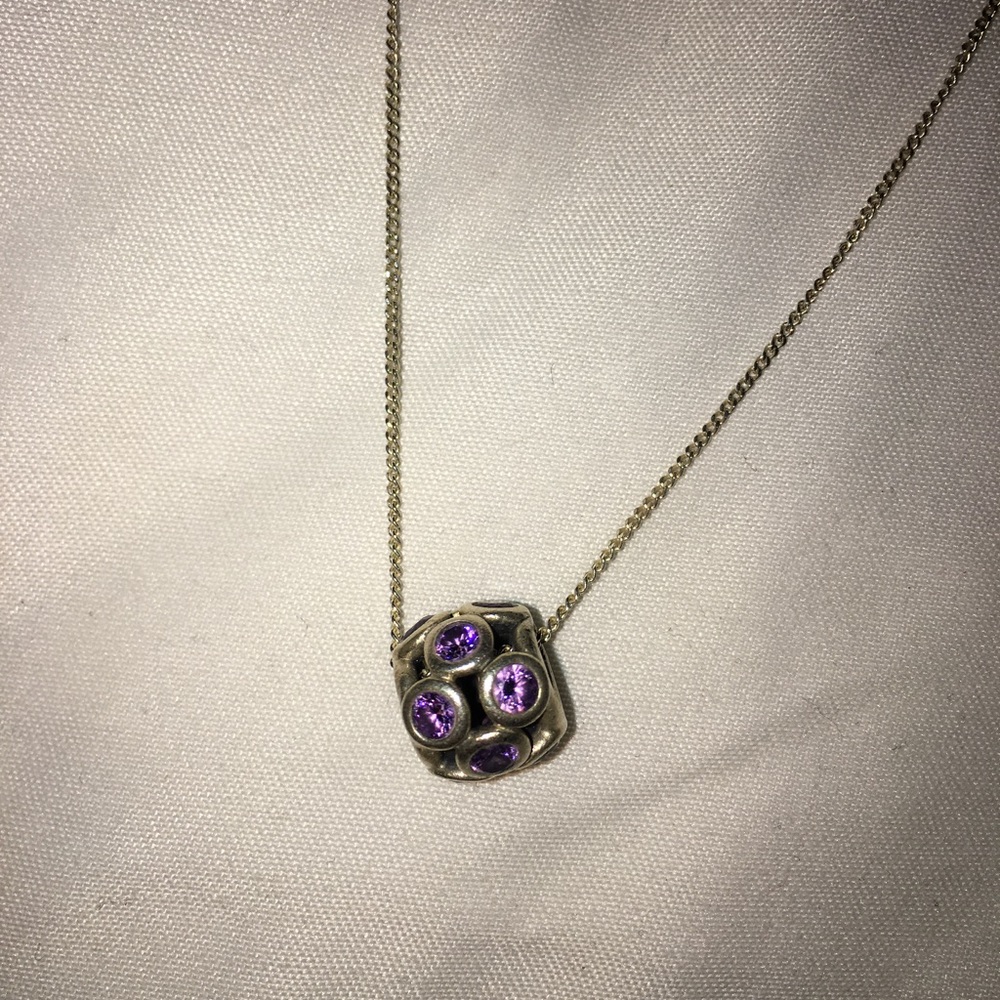 Purple whimsical lights pandora necklace
