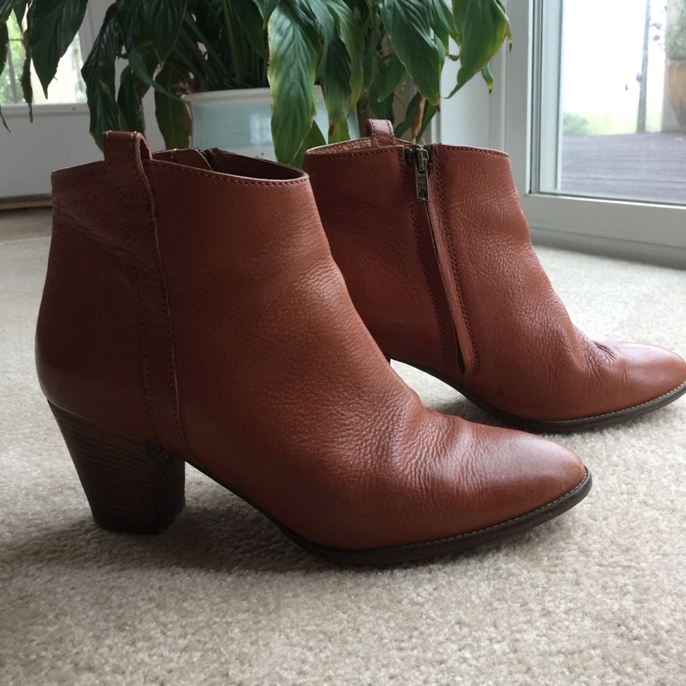 Madewell Billie booties - cognac