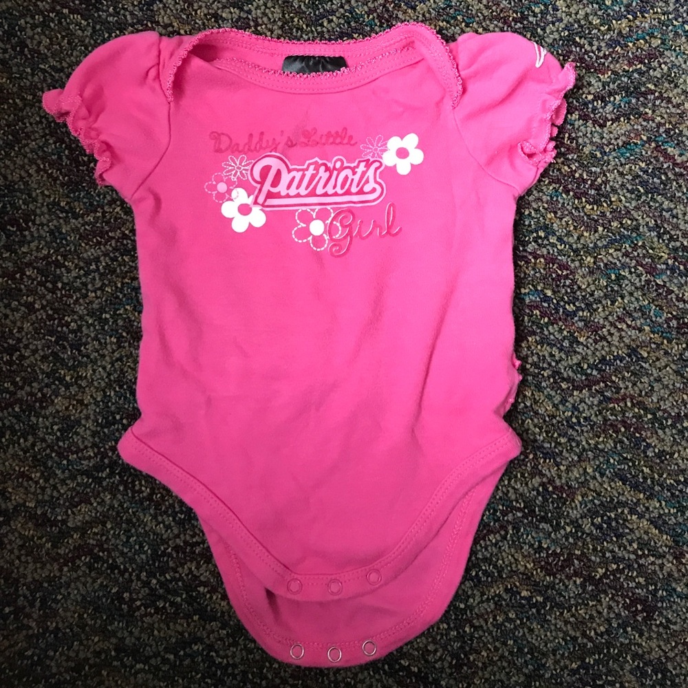Baby Girl New England Patriots Onesie