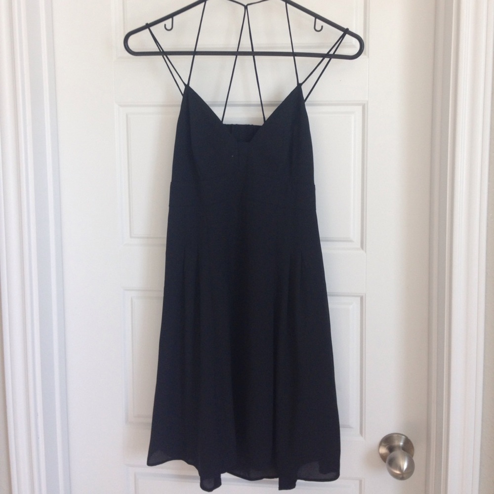 Black Open-Back Express Dress