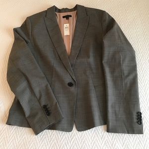 Gray plaid blazer NWT tall size!