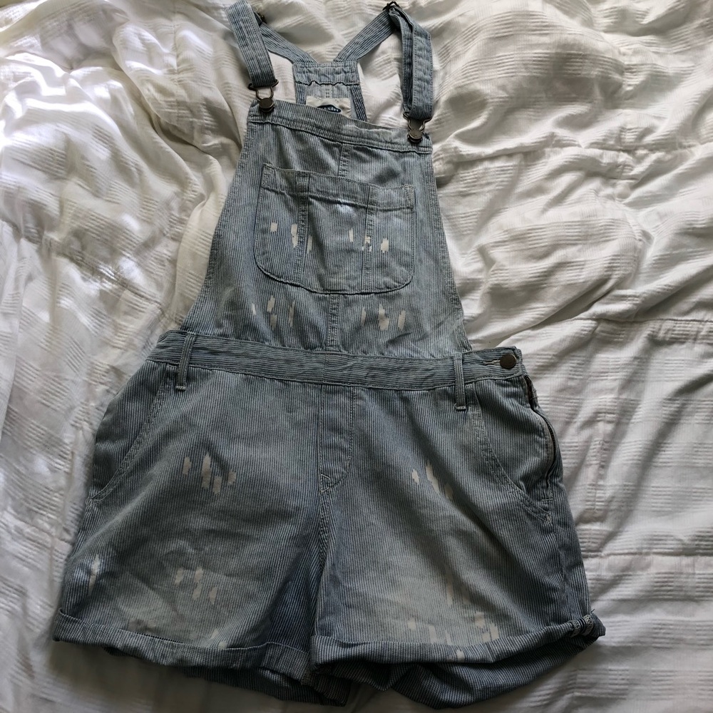 Old Navy Distressed Overall Shorts