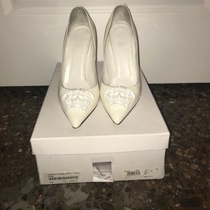 White Patent Versace Pumps