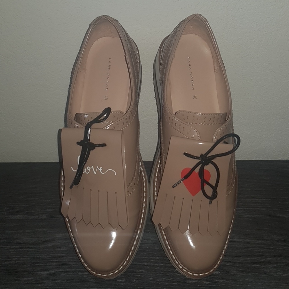 Zara nude Oxfords