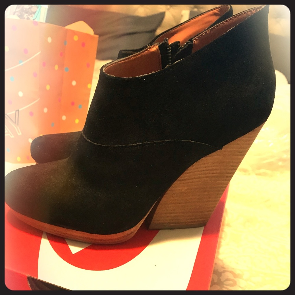 Black suede boots