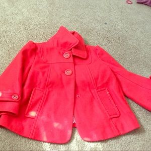 Cute orange button jacket