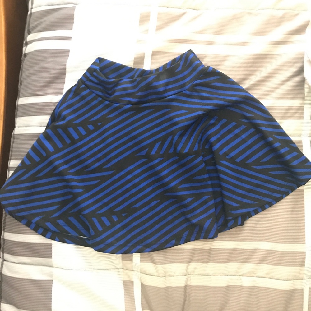 Blue and black skirt