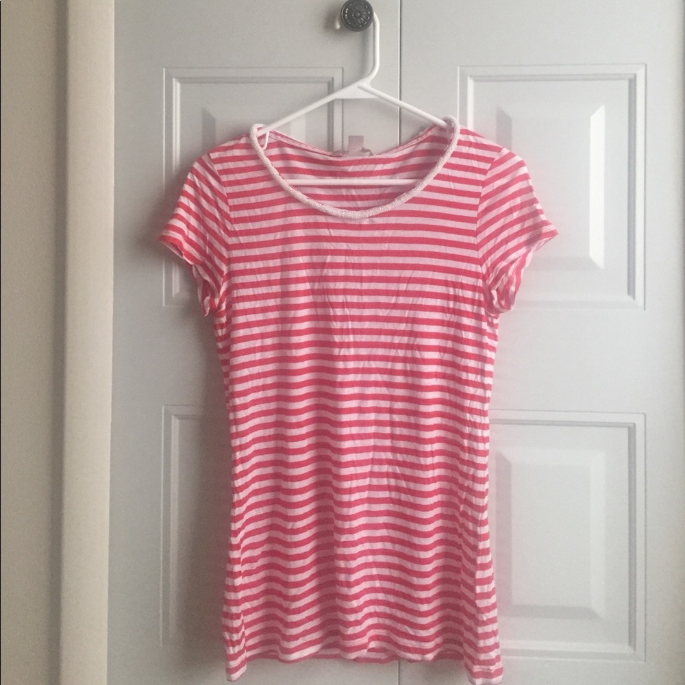 Banana Republic Tee with Beaded Neckline, size S