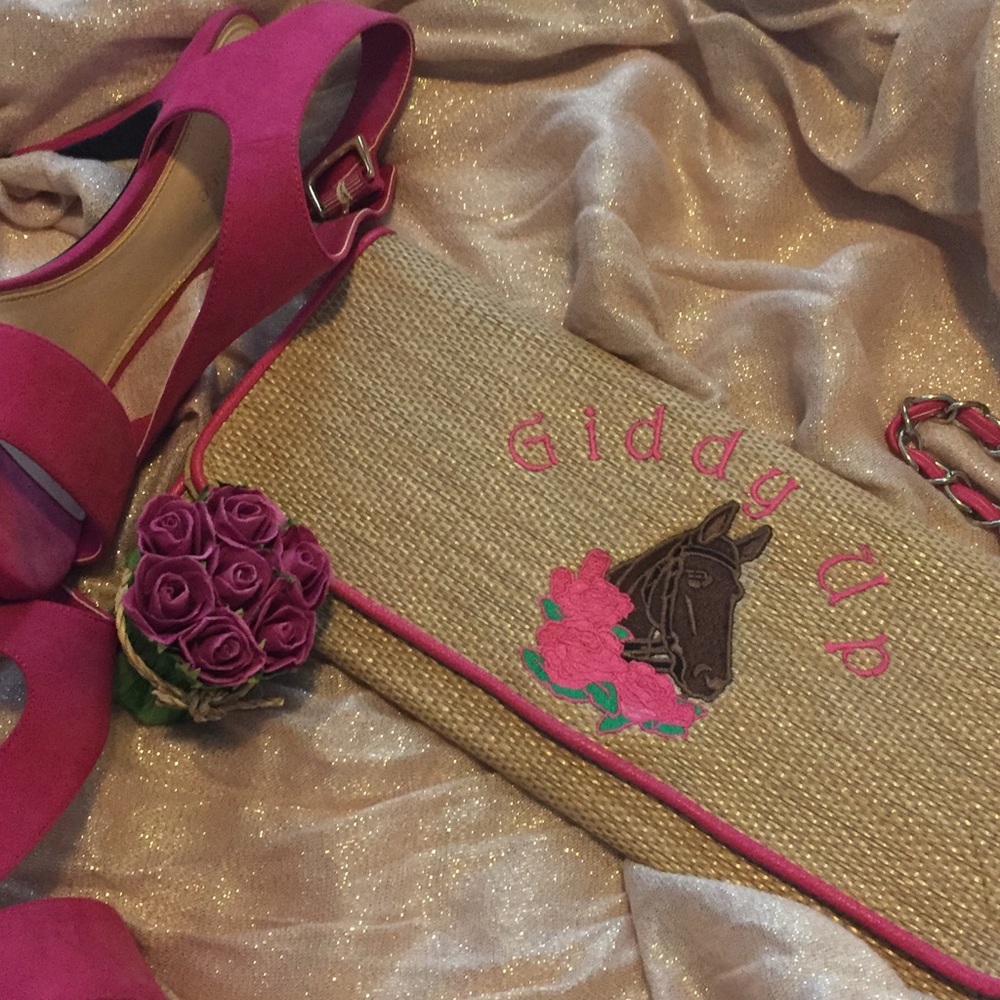 Custom made clutch with horse detail