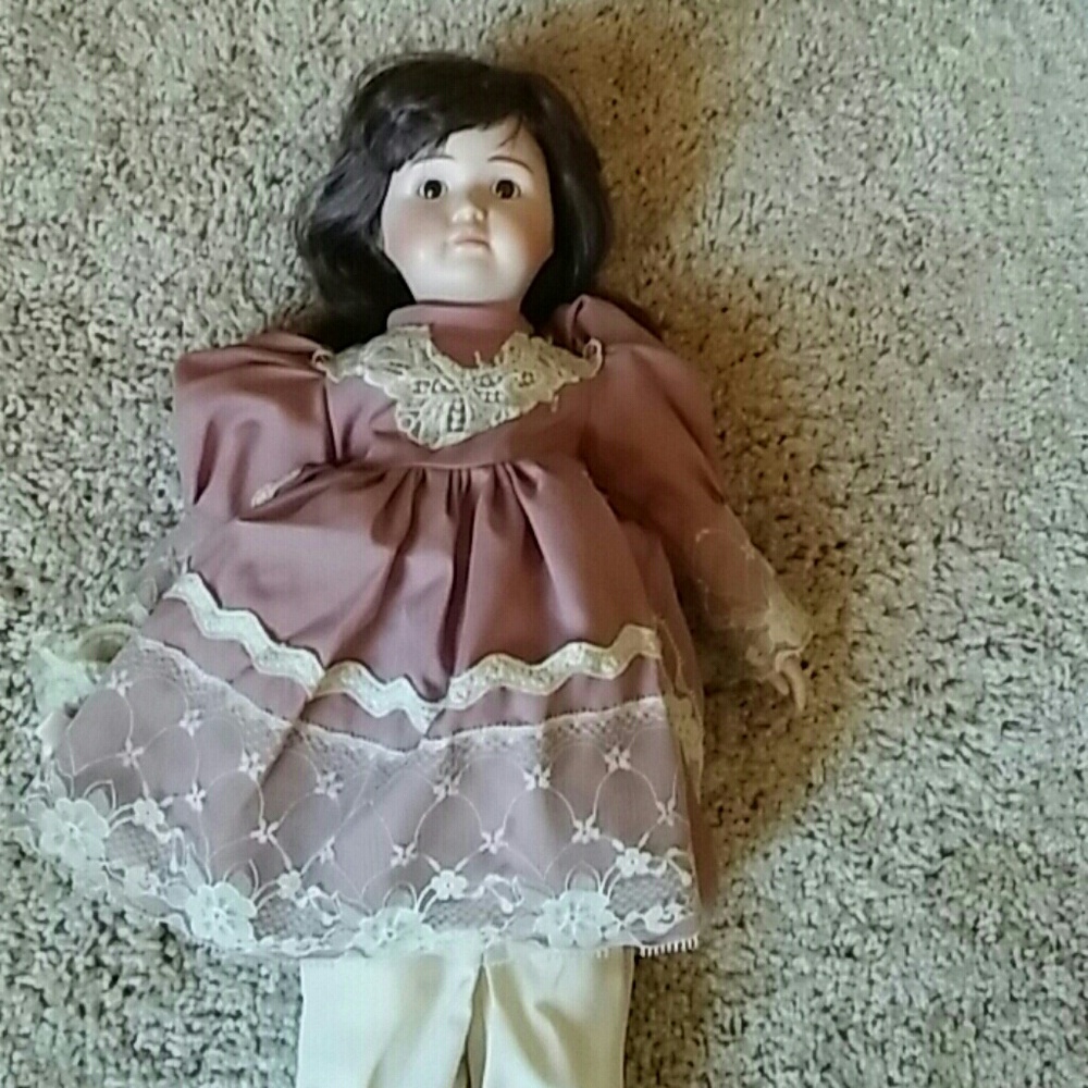 Porcelain baby doll vintage 17 inches long