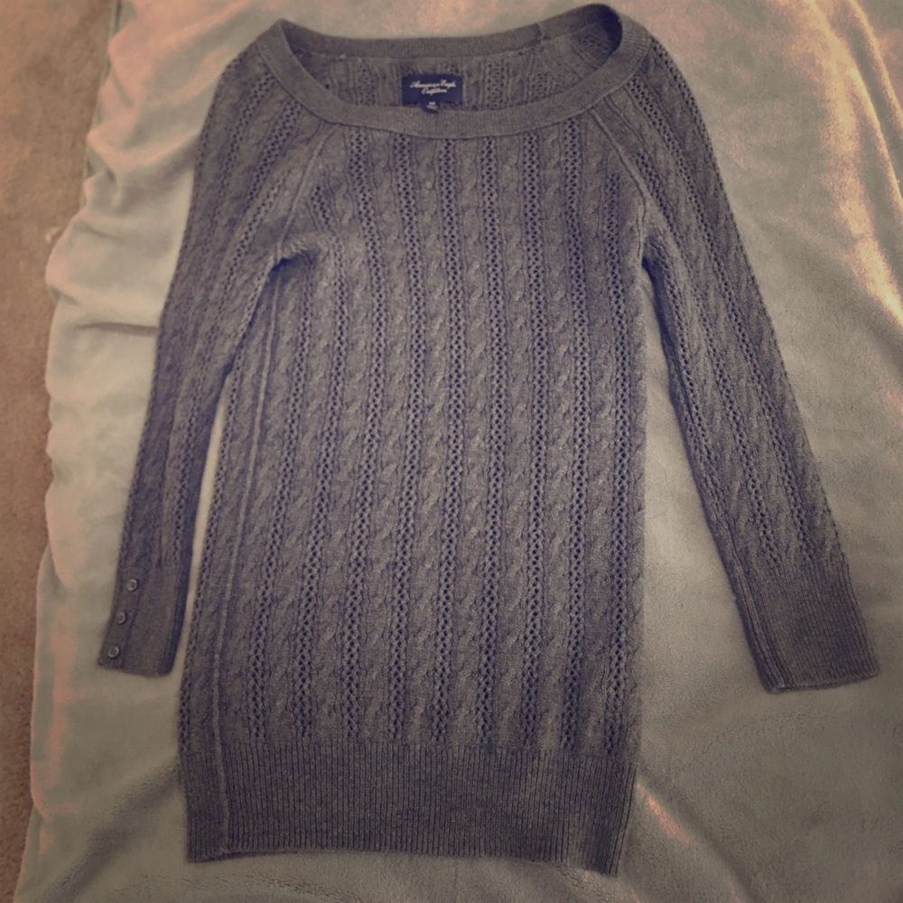 Gray American eagle sweater