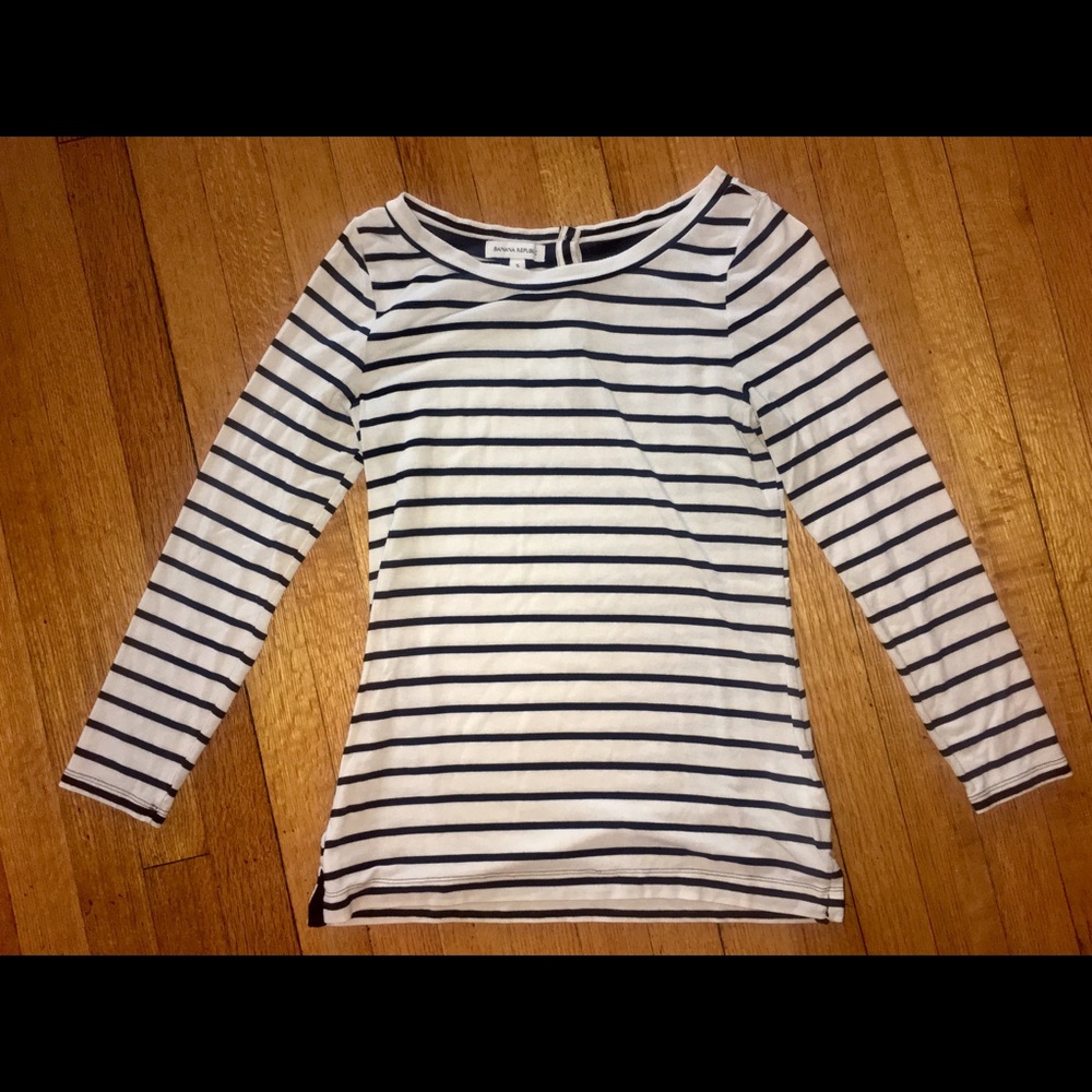 Banana Republic striped long sleeve tee