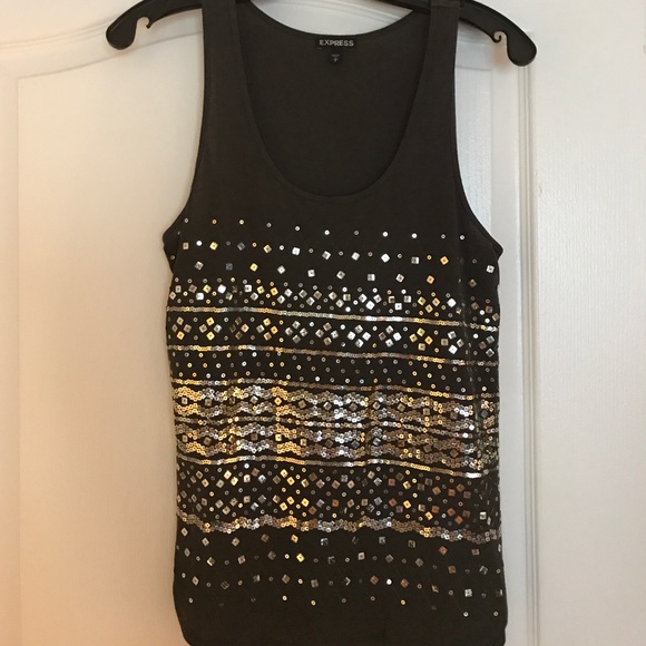 Express sequin tank top - Picture 1 of 4