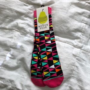 Woven Pear Crew Length Socks