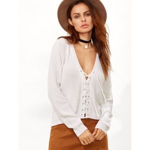Shein White Sweater