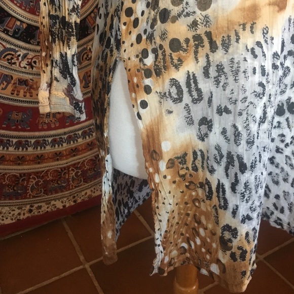 Mixed leopard print Tunic... NWOT - Picture 8 of 8