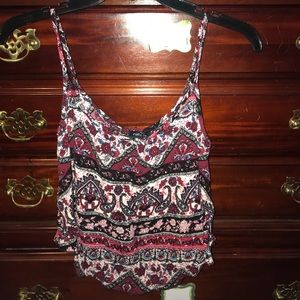 Rue 21 beautiful print swing crop top!