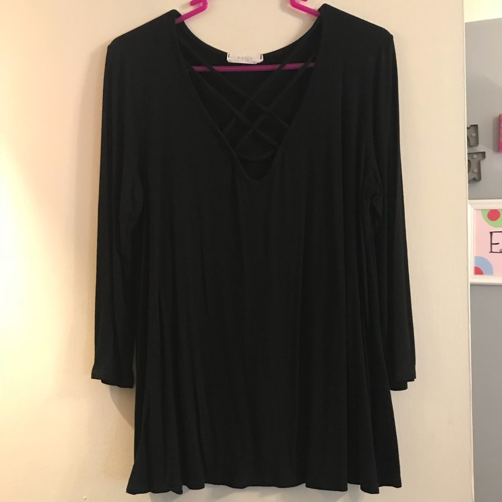 Black, chest detailing top