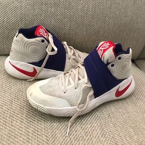 Kyrie 2 White/Red/Blue Basketball Shoes 
size 9.5