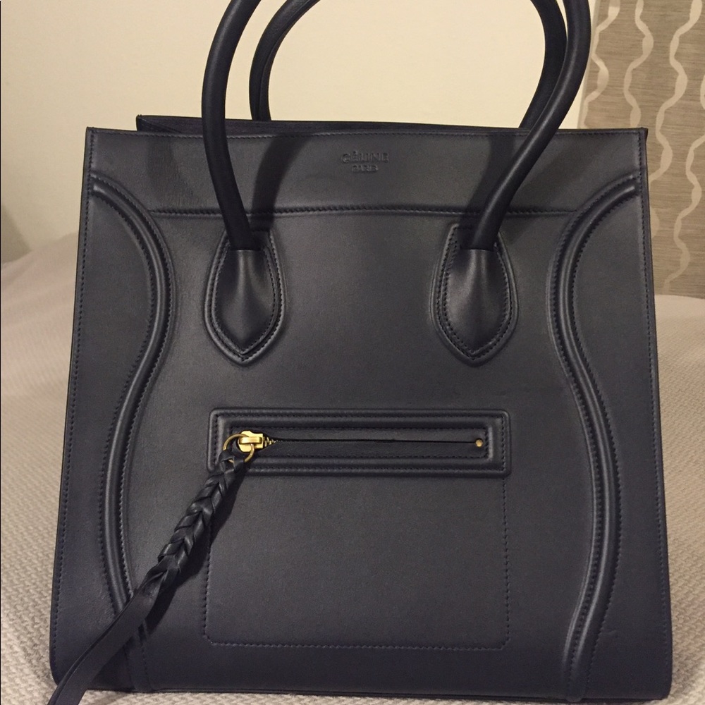 Celine Phantom Handbag in Navy