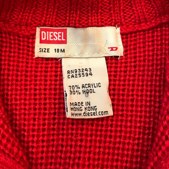 Diesel sweatshirt Sz 18 months - Picture 2 of 3