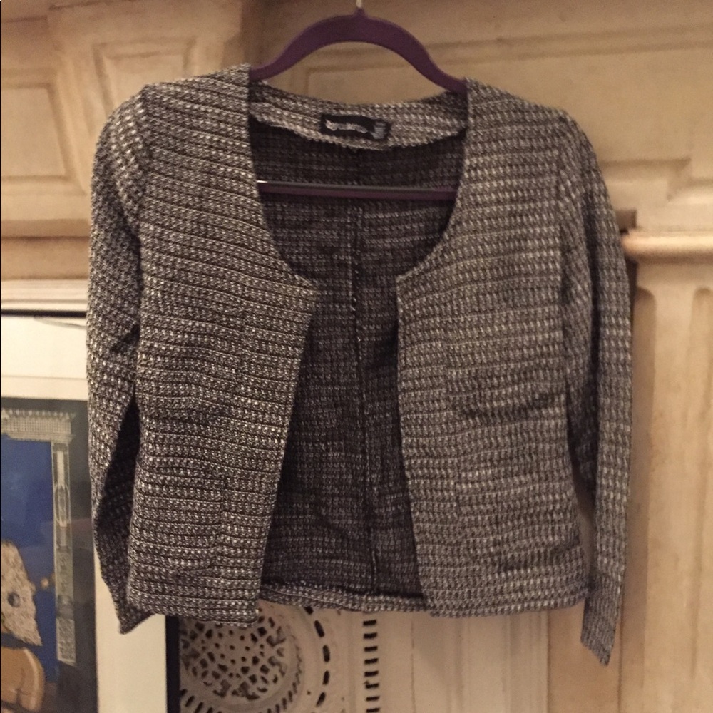 Urban Outfitters tweed style crop blazer