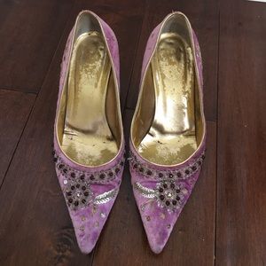 Authentic Rene Caovilla beaded heels