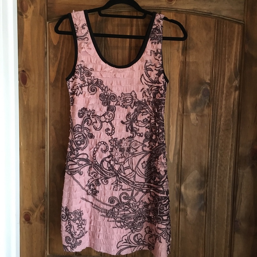 Cute pink and Blk mini dress