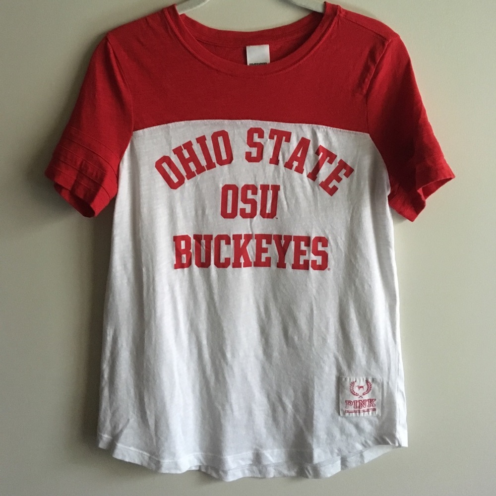 VS Pink Collegiate Ohio State Foorball Tee