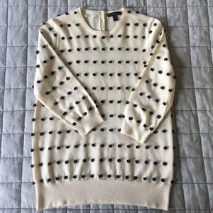 J. Crew Pom Pom Polka Dot Sweater