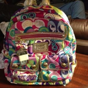Rare Coach poppy backpack
