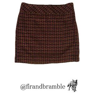 NWT Loft Multicolor Plaid Striped Mini Skirt Sz 8P