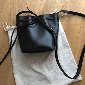Mansur Gavriel Mini Black Bucket Bag