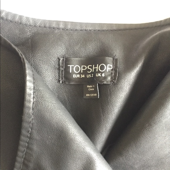 Top shop Faux leather jacket size 2 - Picture 4 of 7
