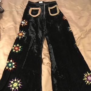 ⭐️Sale!⭐️ Custom made velvet embroidered pants